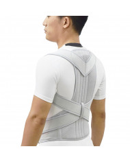 Silver Posture Corrector Scoliosis Back Brace Spine Corset Belt Shoulder Therapy Support Poor Posture Correction Belt Men Women